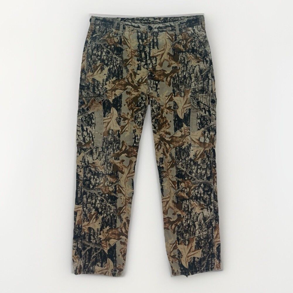 Vintage 90s Commander 38x31 Tie‎ Cuff Sniper Camouflage Cargo Hunting Pants